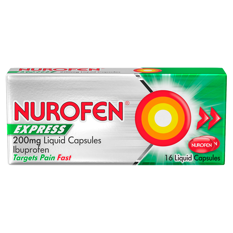 Nurofen Express 200mg Liquid Capsules, 16pcs