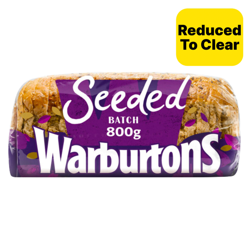Reduced - Warburtons Seeded Batch Bread, 800g