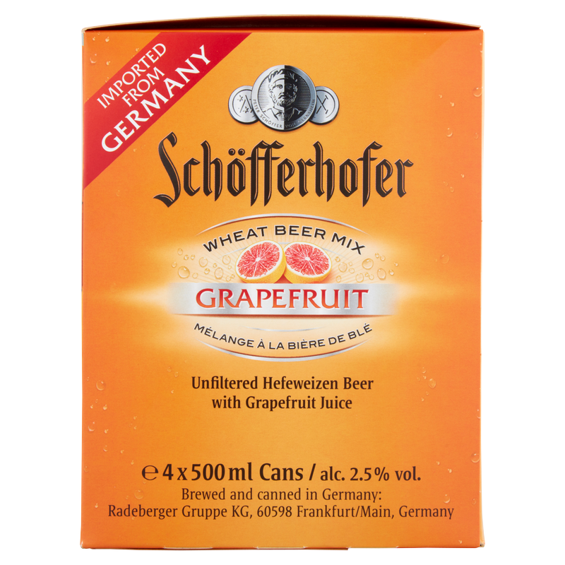 Schofferhofer Grapefruit Wheat Beer, 4 x 500ml