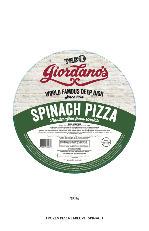 Giordano's Stuffed Deep Dish Pizza- Spinach 45oz
