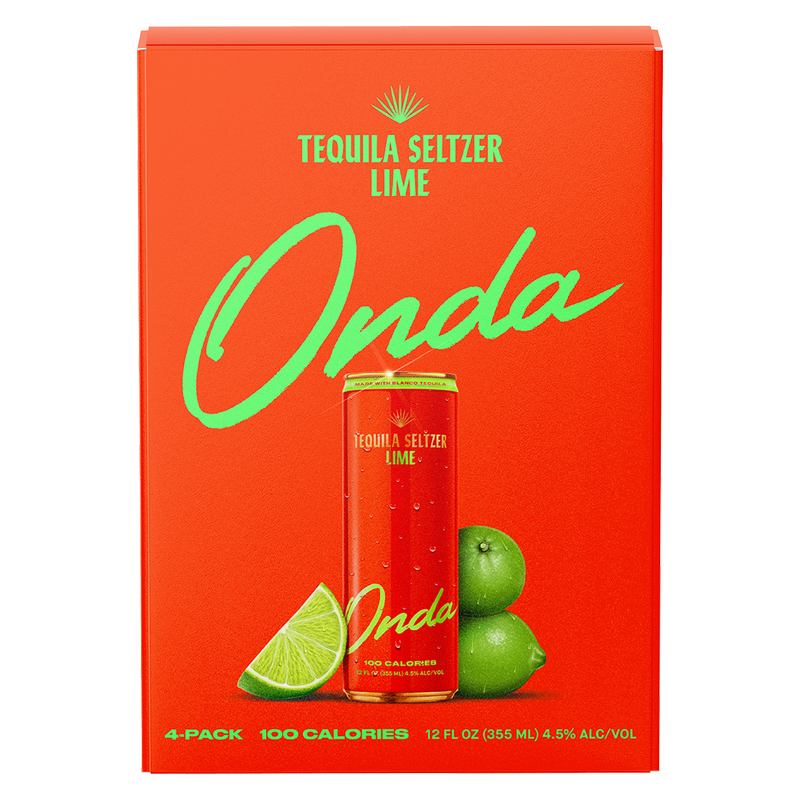 Onda Sparkling Tequila Lime 4pk 12oz Can 5 ABV Alcohol fast delivery