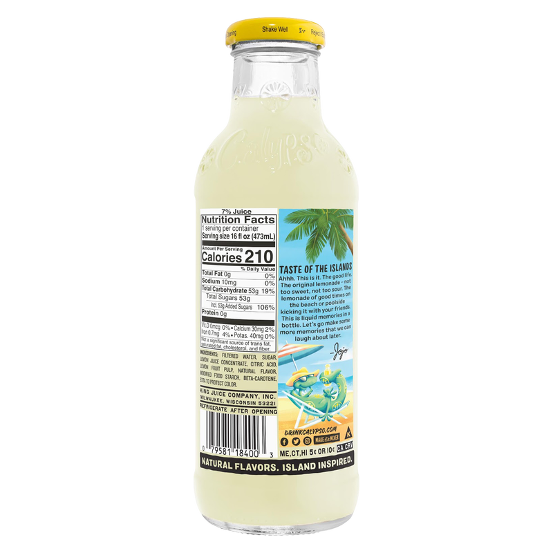 Calypso Original Lemonade 16oz Drinks fast delivery by App or Online