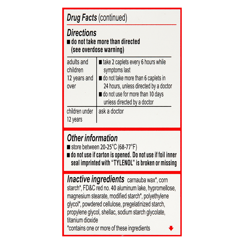 Tylenol Extra Strength Caplets 24ct Health fast delivery by App or Online