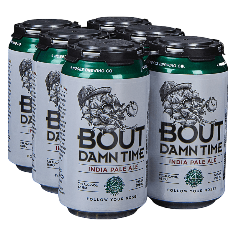 4 Noses Brewing Bout Damn Time IPA 6pk 12oz Can 7.1% ABV