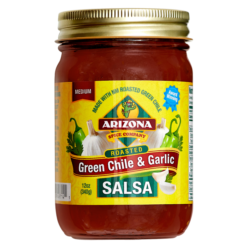 Arizona Spice Co Roasted Green Chile & Garlic Salsa 12oz