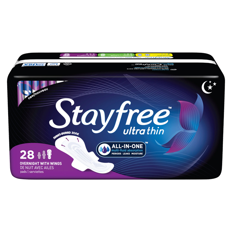Stayfree Ultra Thin Overnight Pads Regular with Wings Pack of 28ct