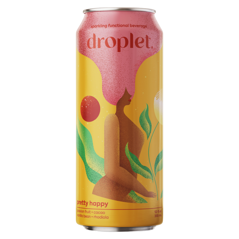 Droplet Pretty Happy - Passion Fruit Cacao Rhodiola 12oz can