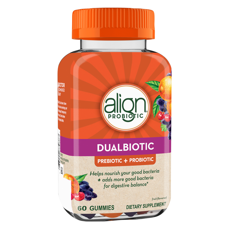 Align DualBiotic, Prebiotic + Probiotic 60 Gummies