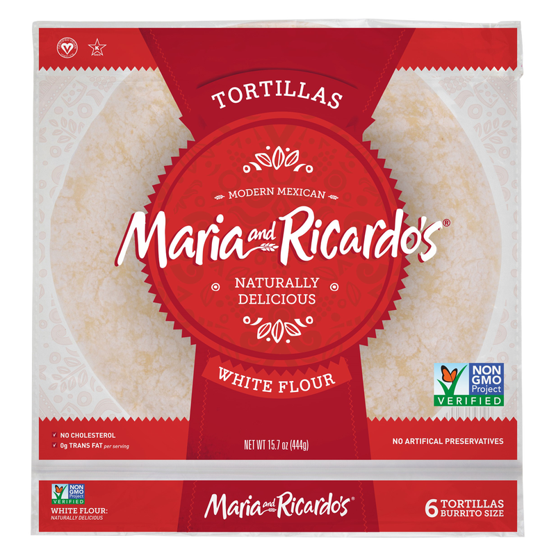 Maria & Ricardo's Burrito Size White Flour Tortillas - 15.7oz