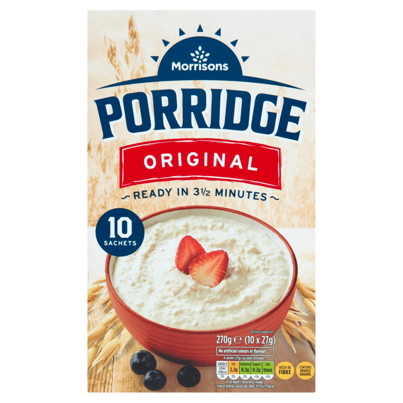 Morrisons Original Porridge 10 Sachets, 270g
