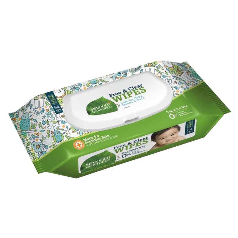 Seventh Generation Free & Clear Baby Wipes 64ct