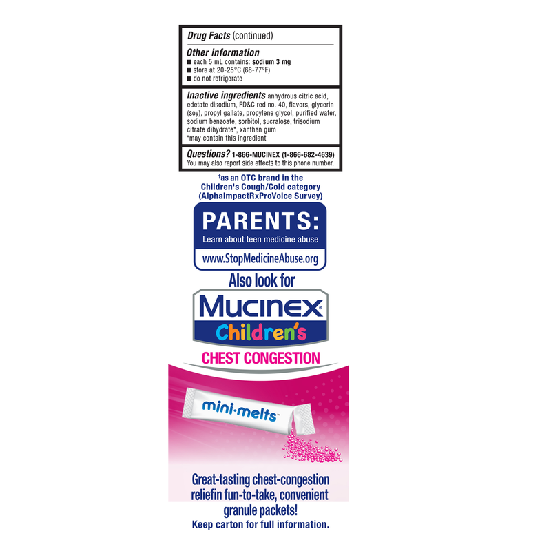 Mucinex Children's MultiSymptom Liquid Cold Very Berry 4oz Health