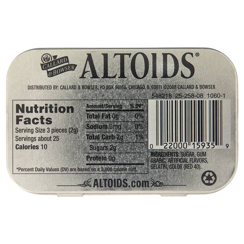 Altoids Cinnamon Mints 1.76oz