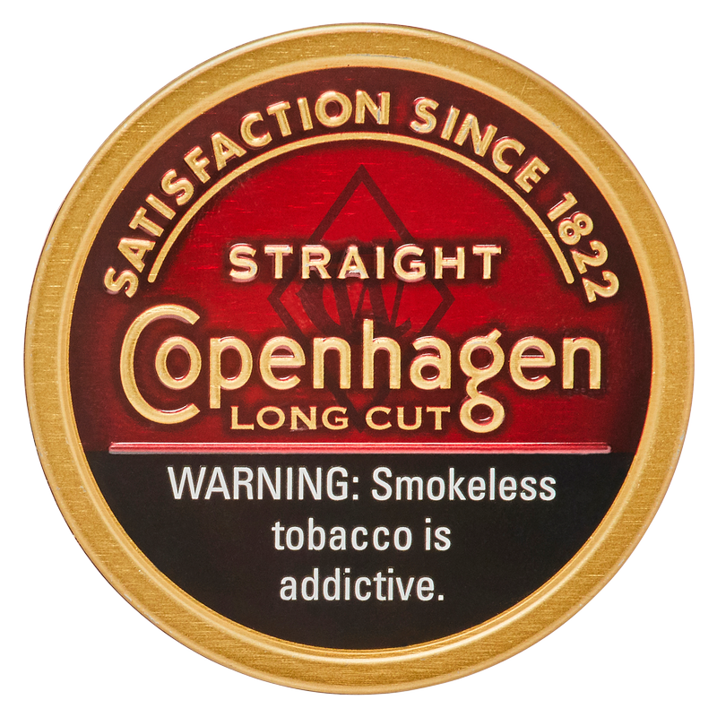 Copenhagen Straight Long Cut Chewing Tobacco 1.2oz : Smoke Shop
