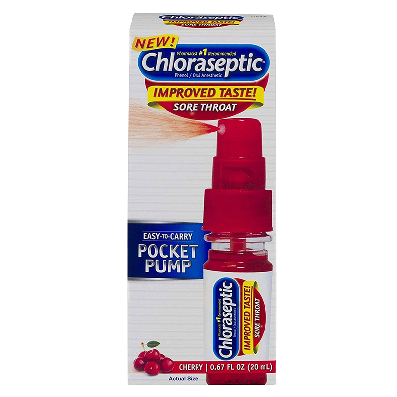 Chloraseptic Cherry Sore Throat Pocket Pump Spray 0.67oz