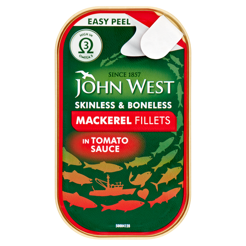 John West Mackerel Fillets in Tomatoes, 115g