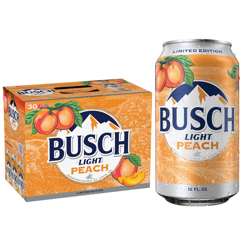 Busch Light Peach 30pk 12oz Can 4.1% ABV