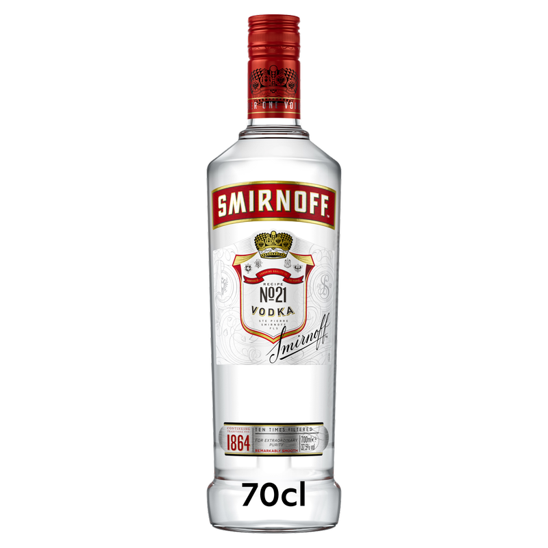 Smirnoff Red Label Vodka, 70cl