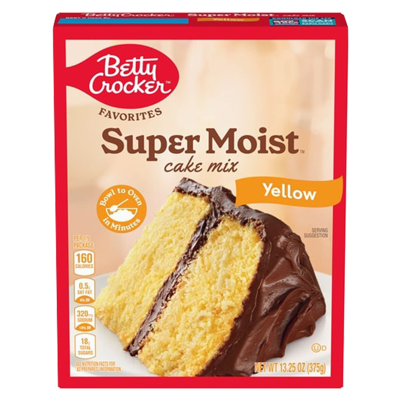 Betty Crocker Supermoist Yellow Cake Mix 13.25oz