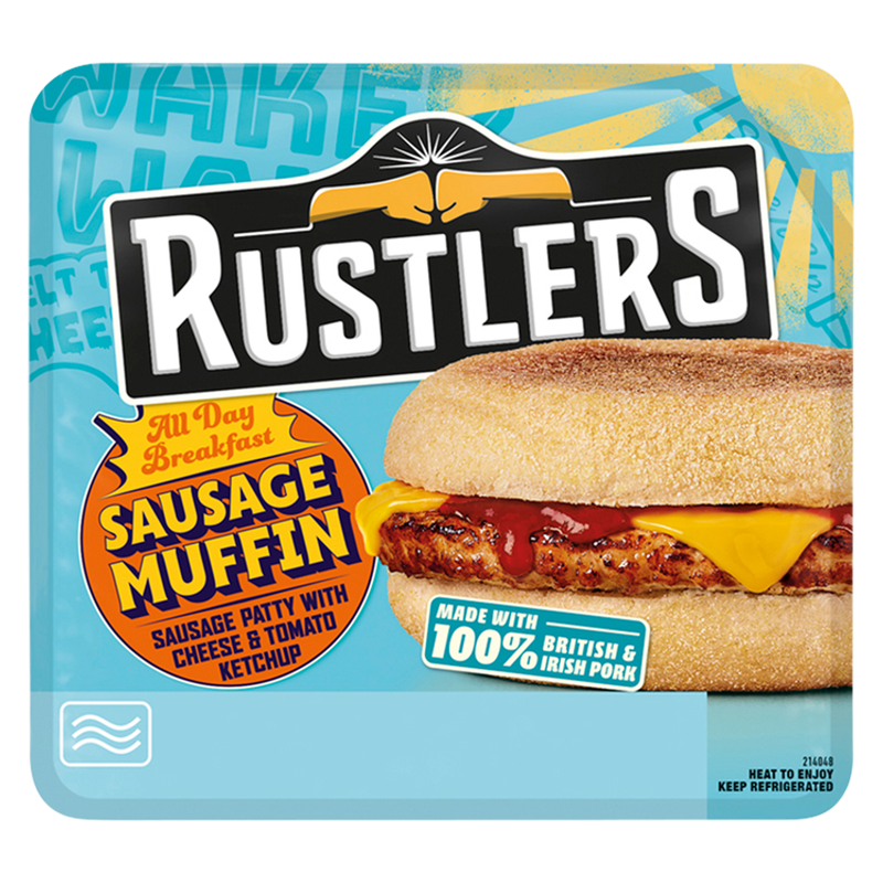 Rustlers All-Day Breakfast Sausage Muffin, 155g