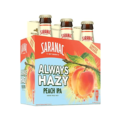 Saranac Seasonal - Always Hazy Peach IPA 6pk 12oz Can