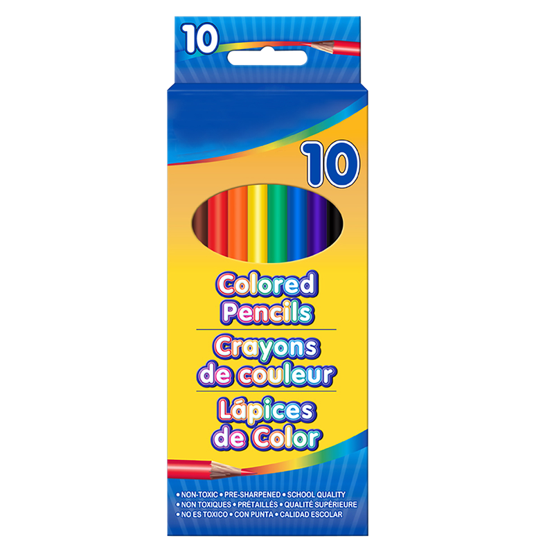 Colored Pre Sharpened Pencils 10ct