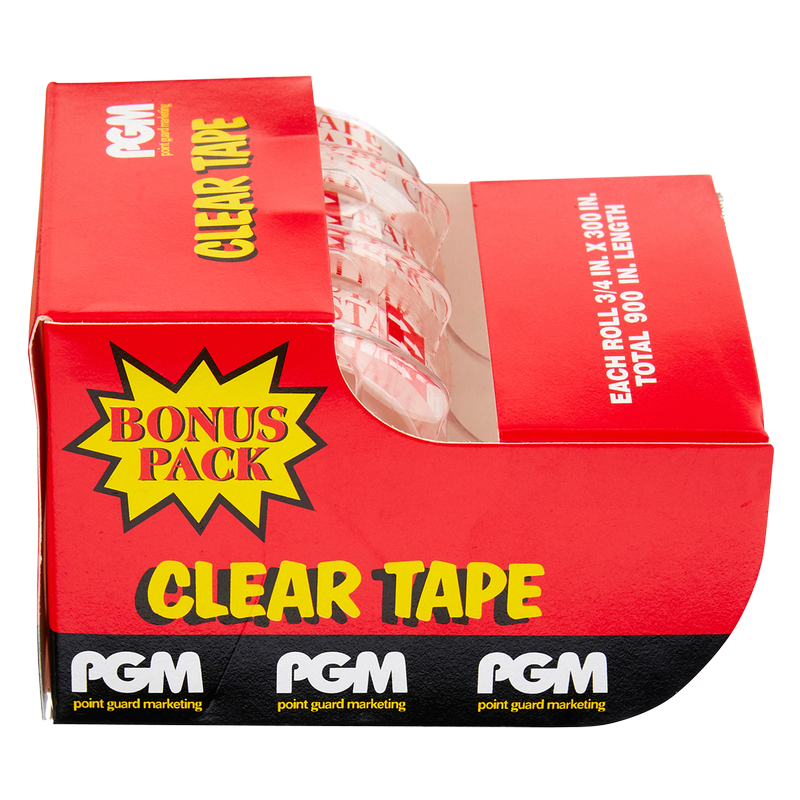 PGM Clear Tape 3pk