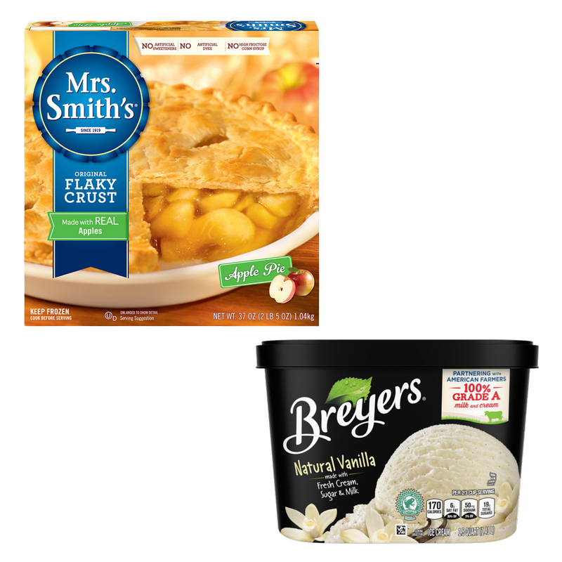 Mrs. Smith Frozen Apple Pie & Breyer's Vanilla Ice Cream Bundle