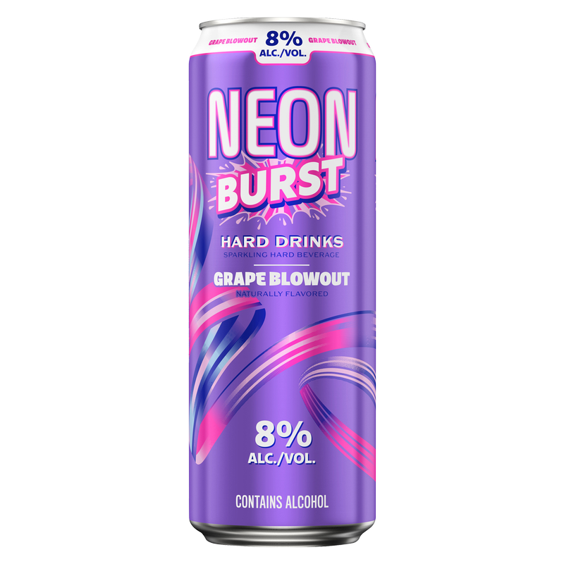 Neon Burst Grape Blowout Hard Drinks Single 25oz Can 8.0% ABV