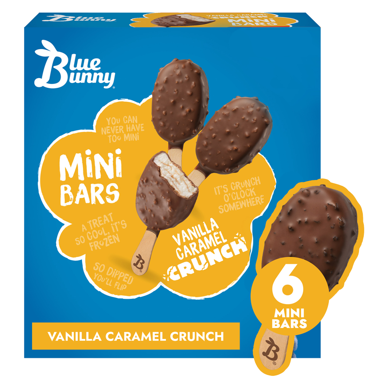 Blue Bunny Vanilla Caramel Crunch Mini Bars 6ct
