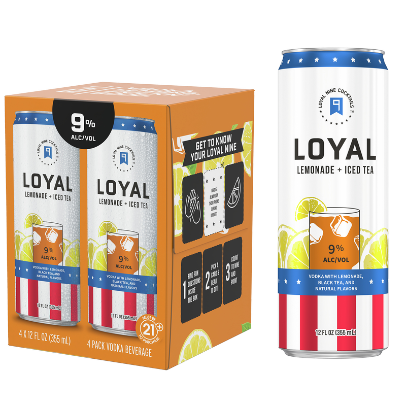 Loyal 9 Lemonade & Iced Tea 4pk 12oz 9% ABV