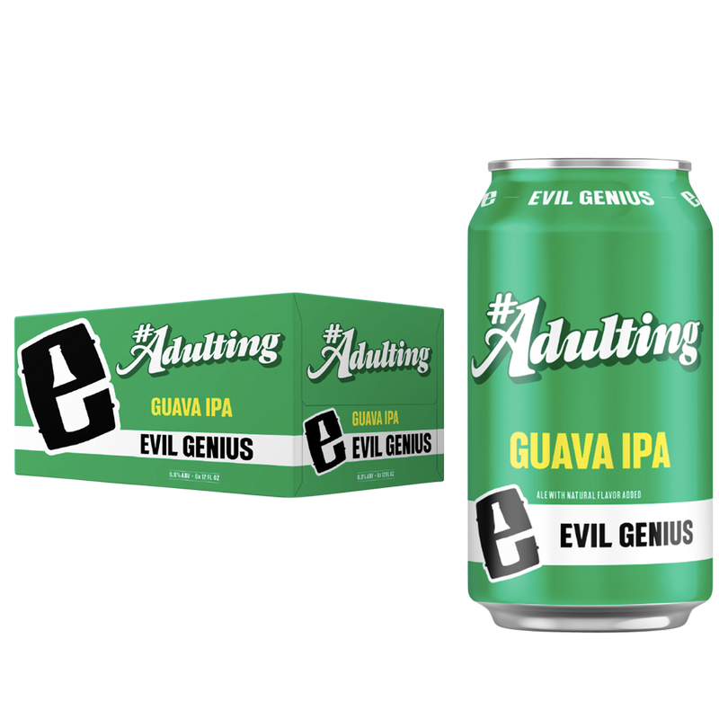 Evil Genius #Adulting Guava IPA 6pk 12oz Can 6.8% ABV