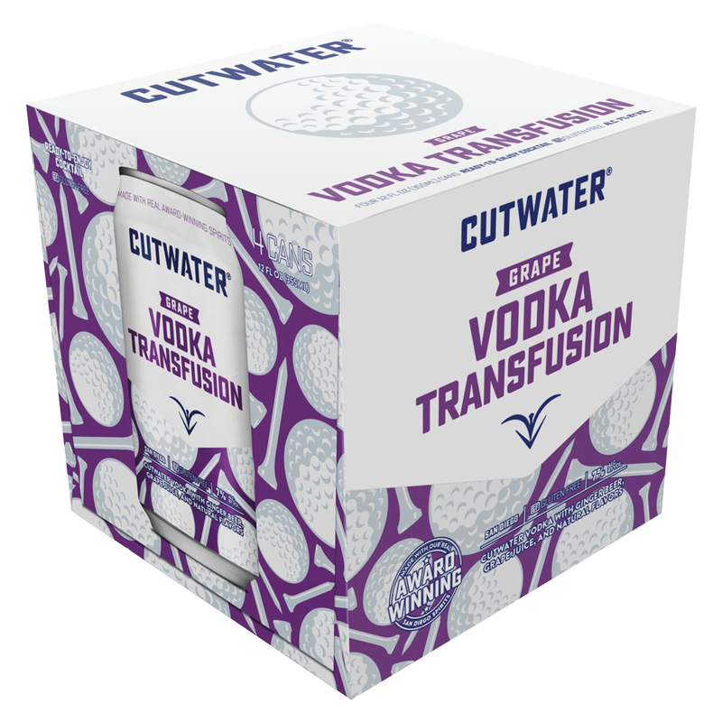 Cutwater Vodka Transfusion Grape 4pk 12oz