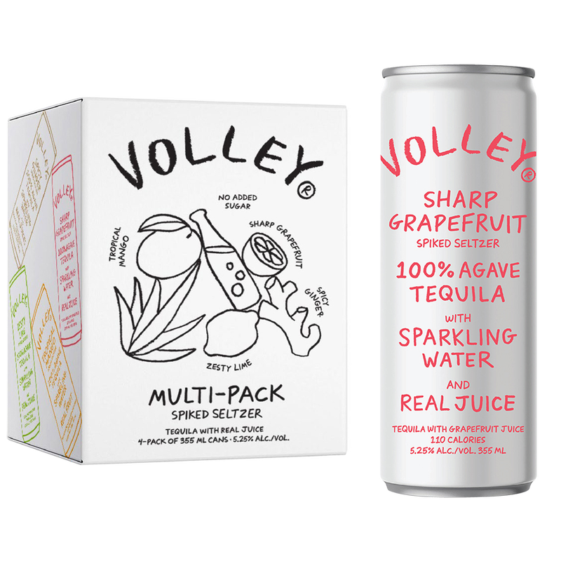Volley Tequila Seltzer Mix 4pk 12oz Cans 5.25% ABV