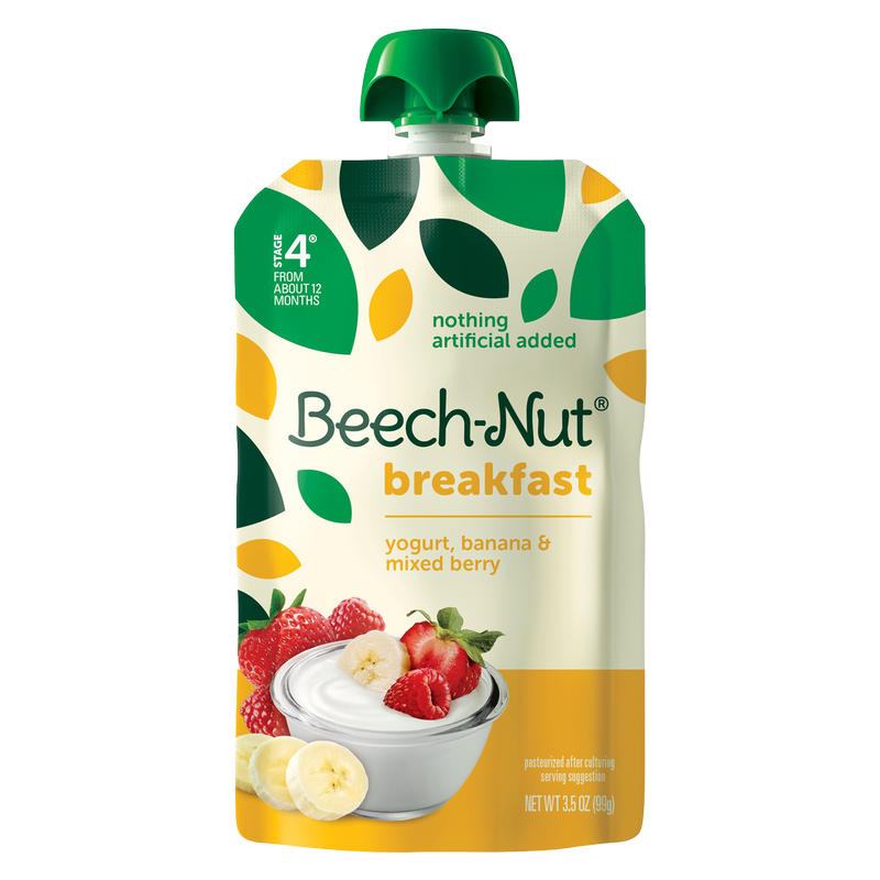 Beech-Nut Yogurt, Banana, Strawberry Breakfast On-The-Go 3.5oz