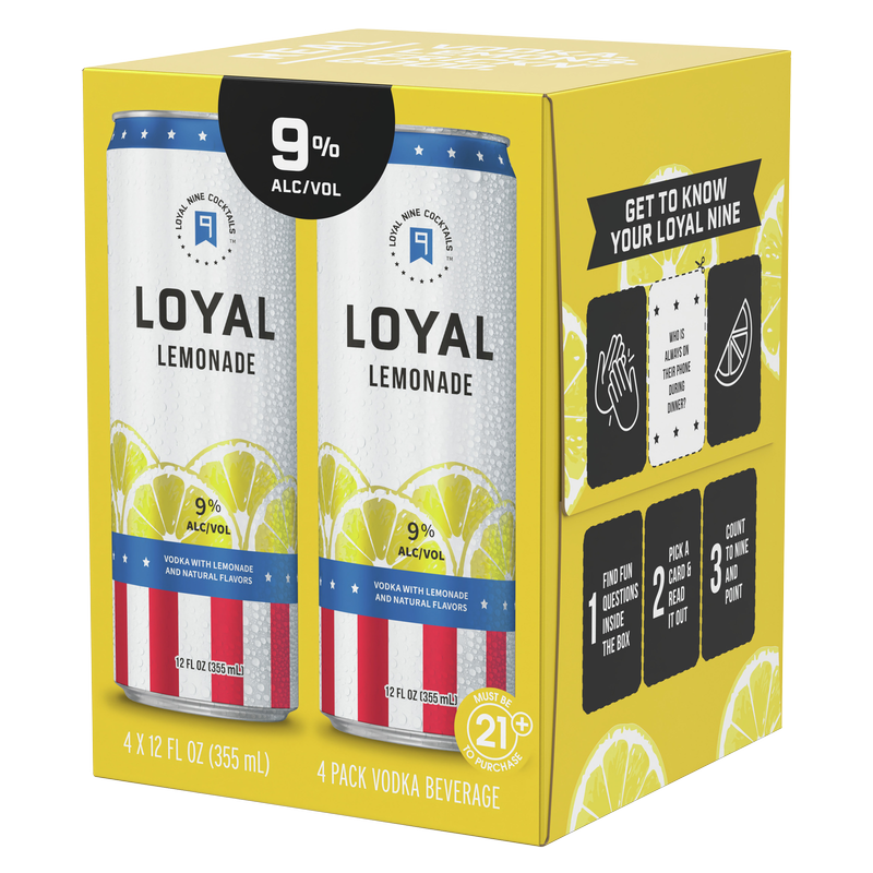 Loyal 9 Original Lemonade 4pk 12oz 9% ABV