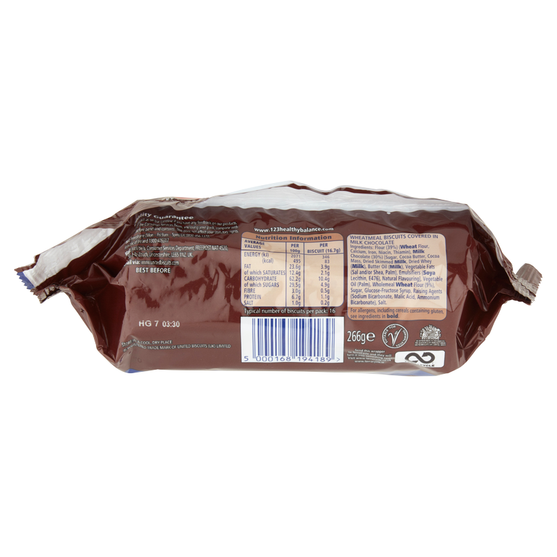 McVitie's Digestives Milk Chocolate, 266g