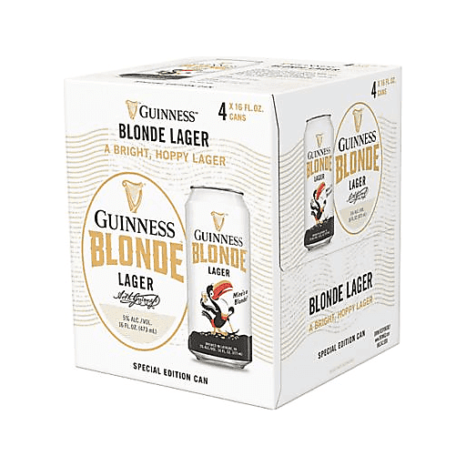Guinness Blonde American Lager 4pk 16oz Can 5.0% ABV
