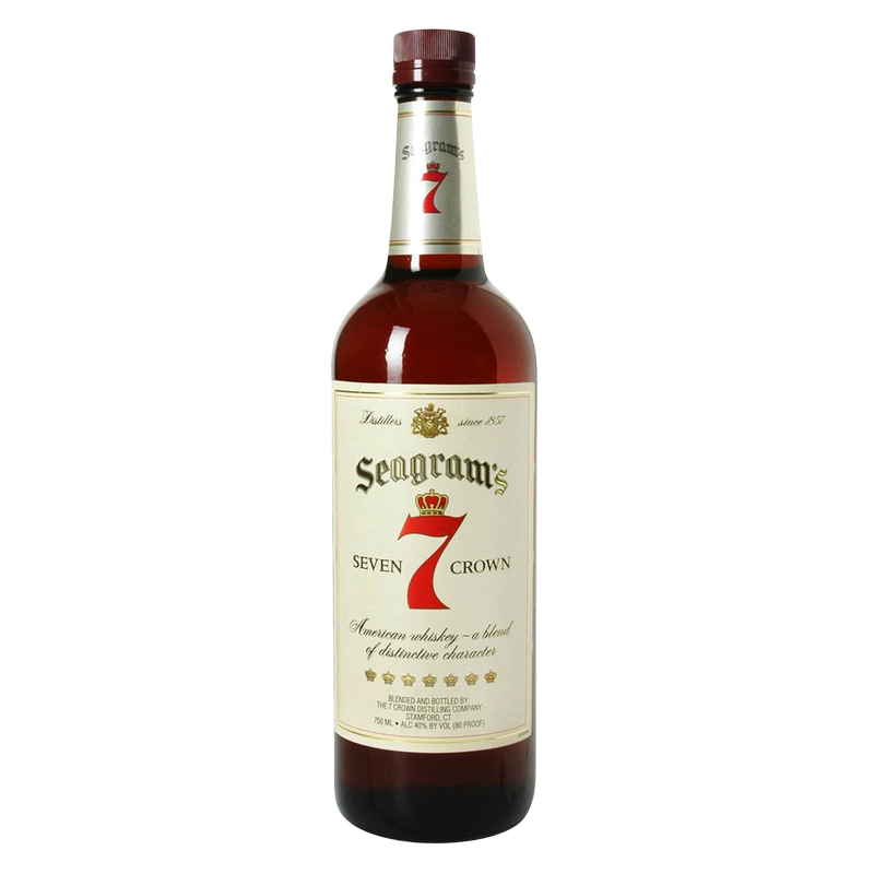 Seagram's 7 Crown American Blended Whiskey, 750 mL Glass Bottle (80 Proof)