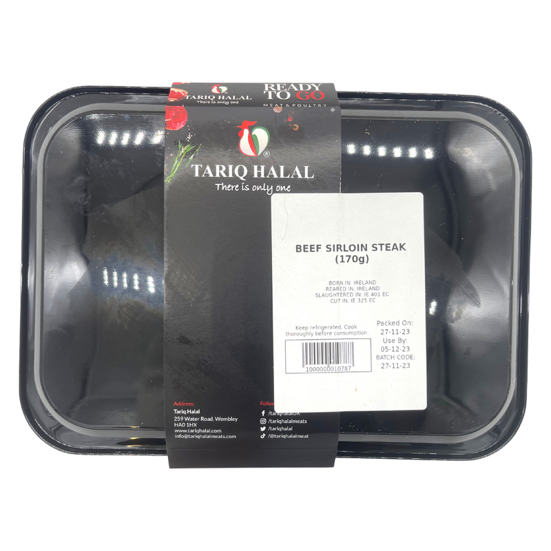Tariq Halal Sirloin Steak, 170g Meat & Fish fast delivery by App or