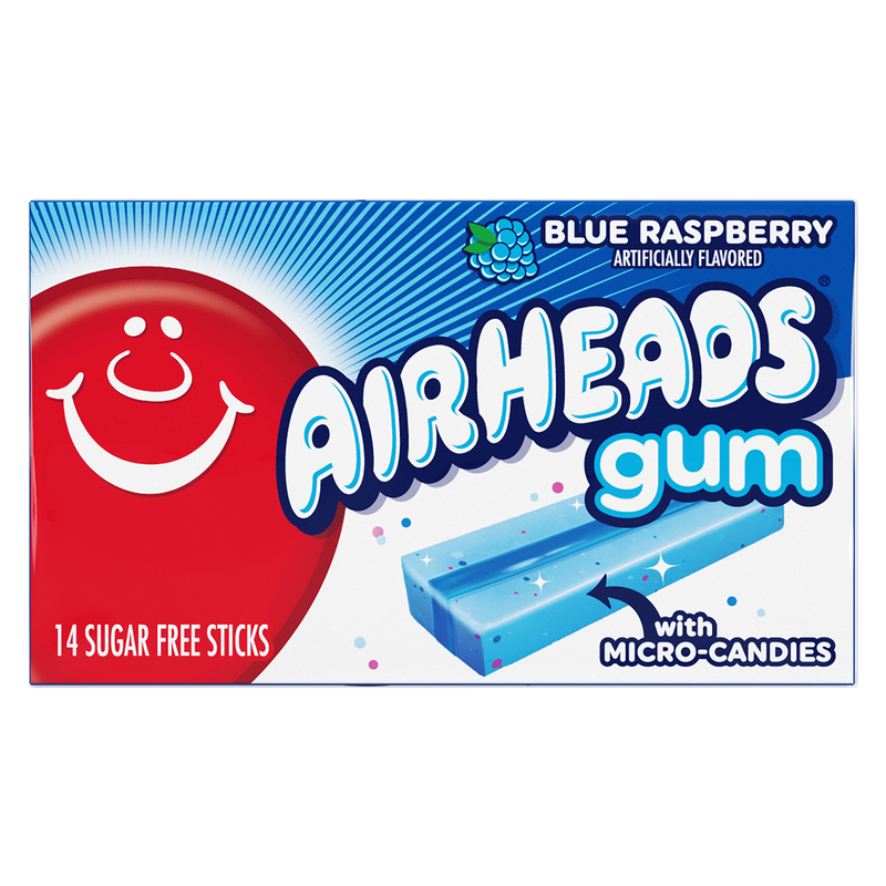 Airheads Blue Raspberry Gum 14ct