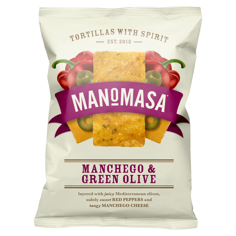 Manomasa Manchego & Green Olive Tortilla Chips, 140g