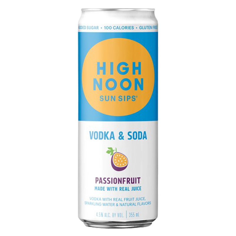 High Noon Passionfruit Vodka Hard Seltzer 4pk 12oz Can 4.5% ABV