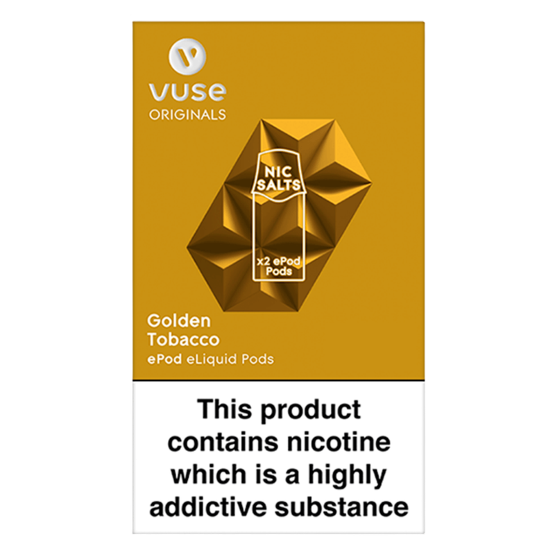 Vuse ePod Golden Tobacco Nic Salts eLiquid Pods 12mg/ml, 2s