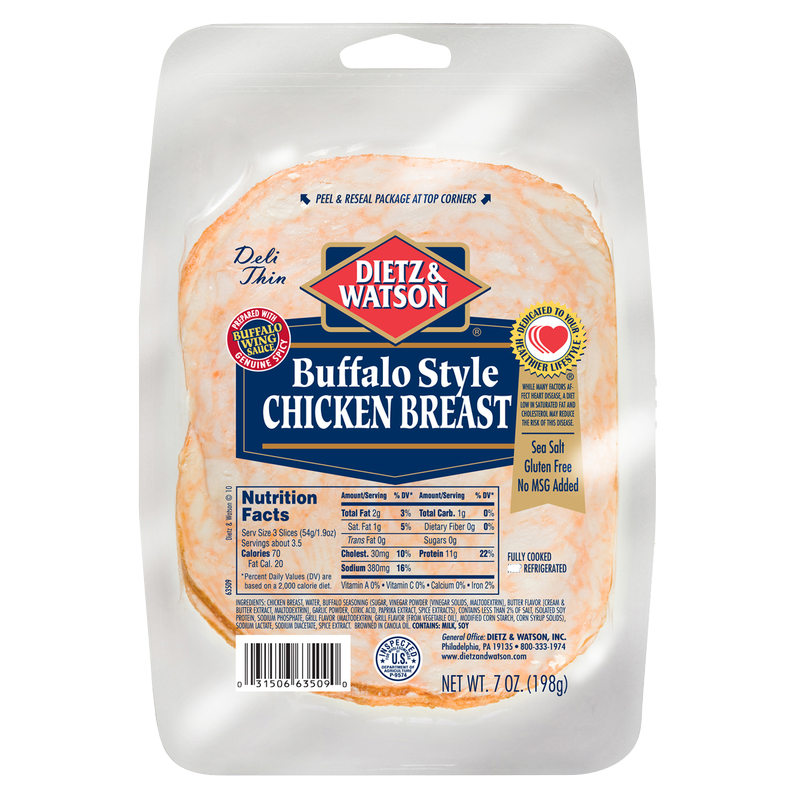Dietz & Watson Buffalo Chicken Breast Thin Slices