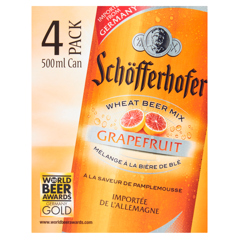 Schofferhofer Grapefruit Wheat Beer, 4 x 500ml