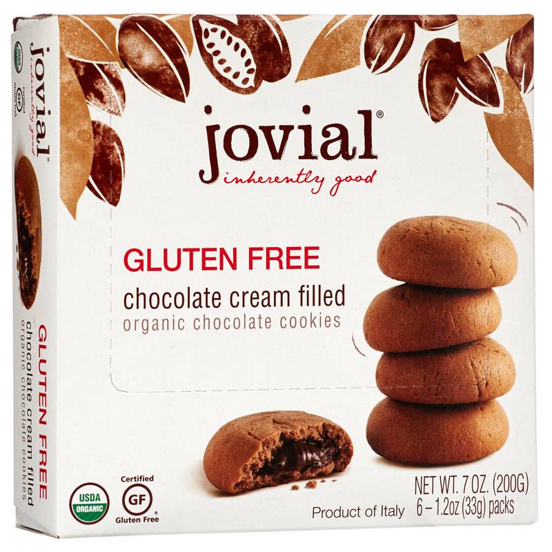 Jovial GlutenFree Chocolate Cream Filled Organic Chocolate Cookies 7oz