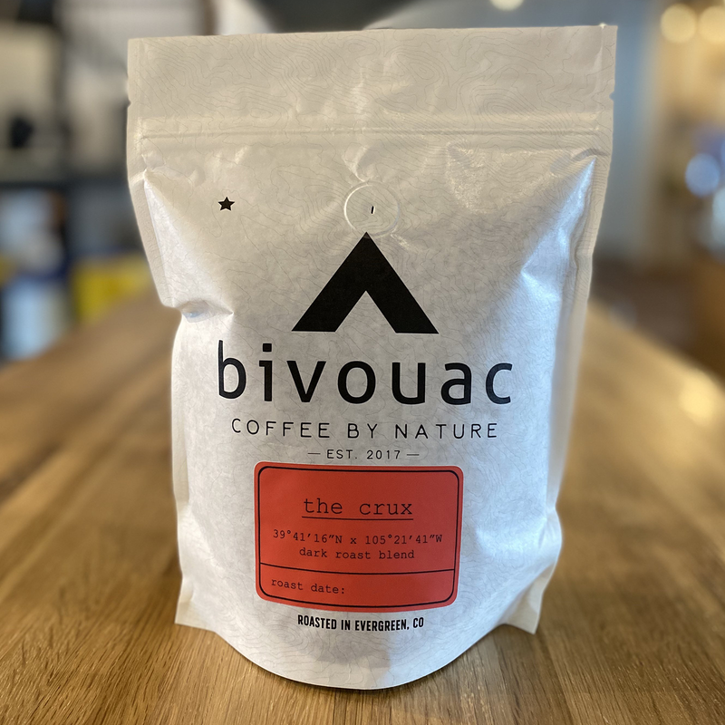 Bivouac Coffee "The Crux" Dark Roast Blend Ground Coffee 12oz