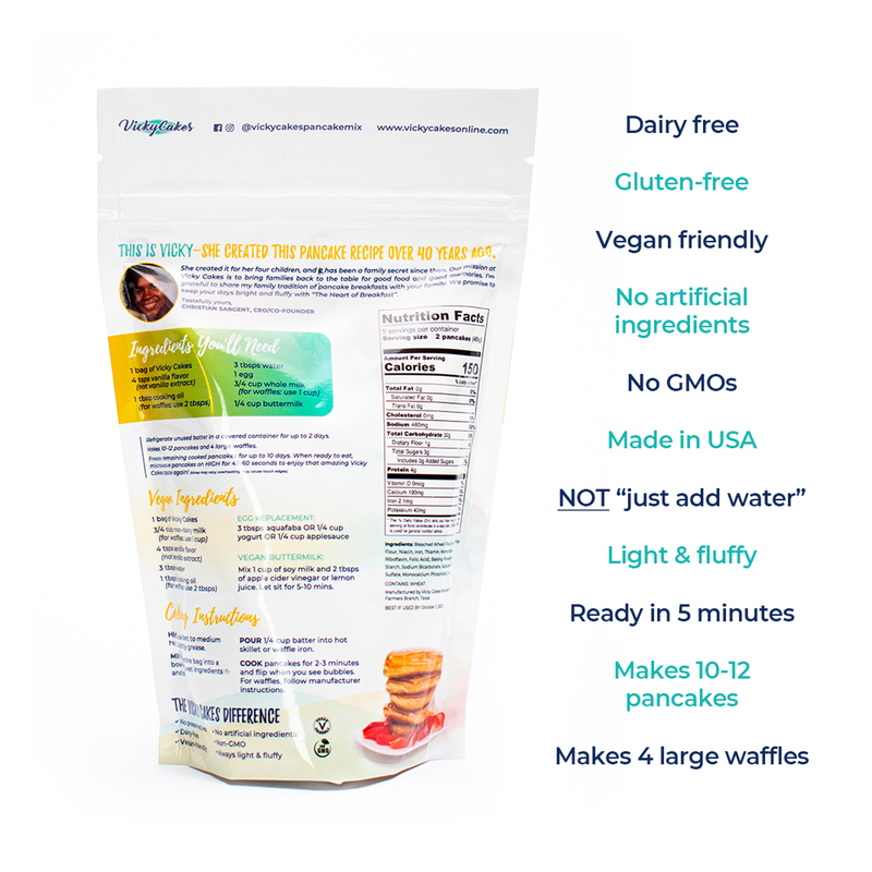 Vicky Cakes Vegan Original Pancake and Waffle Mix 8oz Grocery fast