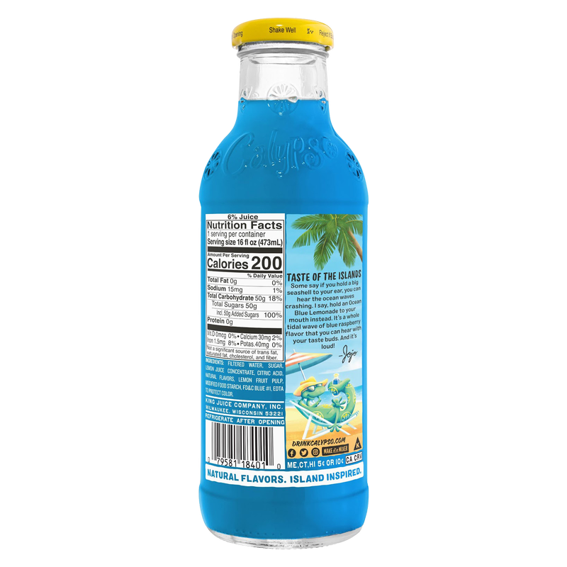 Calypso Ocean Blue Lemonade 16oz